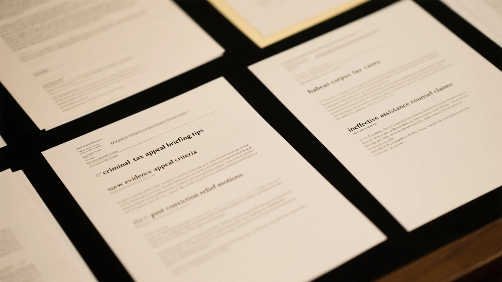 Comprehensive Guide: Criminal Tax Appeal, New Evidence Criteria, Post – Conviction Relief, Counsel Claims & Habeas Corpus Tax Cases